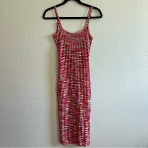 Boho Girlcore Crochet Beach MIDI Dress